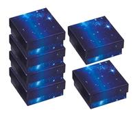 BESPORTBLE Lot de 6 Boîtes à Bijoux Carrées 7X7X3 CM en Papier Carton Mousse, Coffrets pour Boucles d'Oreilles et Colliers, Petites Boîtes d'Emballage pour Présents et Rangement Maison