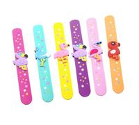 BESPORTBLE Lot de 6 Bracelets à Claquer en Silicone Motif Flamant Rose Taille Unique Souples et Confortables Bracelets pour Garçon et Filles et Adolescents Accessoires de Fête Colorés et