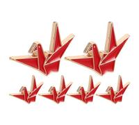 BESPORTBLE Lot de 6 broches en origami : adorables badges de dessin animé - Broche en alliage pour femme - Épingles décoratives pour vêtements et sacs
