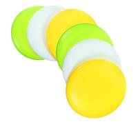 BESPORTBLE Lot de 6 Disques de Golf Grand Format en PE Léger - 2 Blancs 2 Jaunes 2 Verts - Ensemble de Disc Golf Marqueurs Mini Putter pour Entraînement et Jeu en Plein Air