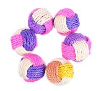 BESPORTBLE Lot De 6 Jouets Intelligents pour Chat en Sisal Tissé Coloré À Rouler pour Animal De Compagnie Couleur Aléatoire