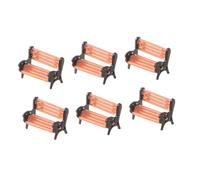 BESPORTBLE Lot de 6 Mini-Bancs Miniatures en Plastique Modèle Réduit de Banc de Parc 1/150 Décoratifs pour Maison de Poupée pour Maquettes et Jardins Féériques