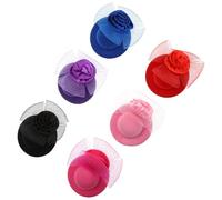 BESPORTBLE Lot de 6 Petits Chapeaux en Tissu Multicolores pour Poupées, Mini Chapeaux de Fête du Thé Soi-même, Accessoires Artisanaux Légers pour Loisirs Créatifs et Décoration de Poupées