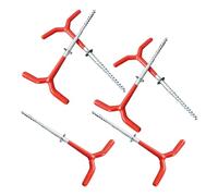 BESPORTBLE Lot de 6 Piquets de Tente à Glace en Métal Fileté Robuste Ancrage Stable pour Abri de Pêche sur Glace Clous à Spirale Adaptés la Foreuse, Équipement D’ancrage Extérieur