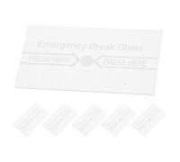 BESPORTBLE Lot de 6 Plaques de Verre de Remplacement pour Interrupteur Manuel D'alarme Incendie, Couvercle Transparent Résistant Haute Température, Protection Anti-déclenchement, Compatible