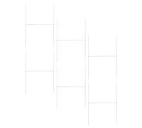 BESPORTBLE Lot de 6 Supports de Signalisation Galvanisés de H pour Panneaux de Jardin Extérieurs, Présentoir Multifonctionnel Léger et Robuste, pour Affichage Extérieur et Usage en Plein Air