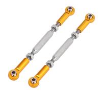 BESPORTBLE Lot de 6 Tiges de Traction Rc Réglables 88 Mm en Aluminium Jaune, Liaison de Direction et Tendeur pour Voitures Télécommandées 1/10 1/8, Compatibles Redcat Hsp Zd Racing Hpi