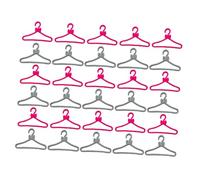 BESPORTBLE Lot de 60 Mini Cintres en Plastique pour Maison de Poupée Cintres pour Vêtements de Poupée 30 Pièces Rose 30 Pièces Gris Argenté Accessoires pour Organiser