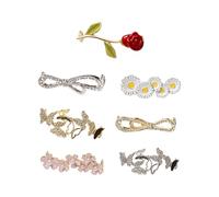 BESPORTBLE Lot de 7 Clips de Chaussures en Alliage Pierres Précieuses Boucles Bijoux Élégantes pour Femmes Accessoires Décoratifs DIY pour Chaussures de Mariage et Tenues Casual