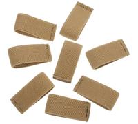 BESPORTBLE Lot de 8 Boucles de Ceinture Élastiques en Nylon Kaki, Attaches pour Sangles Dos, Dispositif de Maintien de Sangle pour Randonnée et Usage Extérieur, Passants de Ceinture