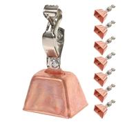 BESPORTBLE Lot de 8 Clochettes D’Alarme pour Canne à Pêche en Acier Inoxydable Pince, Son Puissante pour Détection de Touche, Résistantes aux Intempéries, Accessoires Pêche de Nuit,