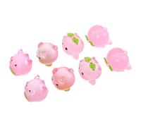 BESPORTBLE Lot de 8 Figurines Miniatures de Cochons en Résine Décorations Micro-Paysage Motifs de Cochon et Pêche Petites Sculptures Décoratives pour Voiture Bureau et Jardin Féerique