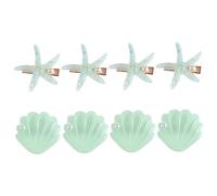 BESPORTBLE Lot De 8 Pinces à Cheveux De Coquille Et Étoile De Mer, Alliage Léger, Pour Filles, Accessoires De Coiffure De Fête, Solide Et Confortable, Usage Quotidien Et Occasions Spéciales