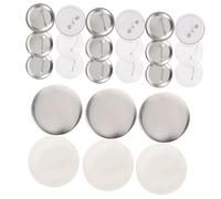 BESPORTBLE Lot de Boutons Badges Vierges Métal et Plastique pour Fabrication DIY Accessoires Solides pour Badges Personnalisés Film Transparent Haute Transparence pour Souvenirs et