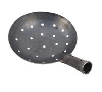 BESPORTBLE Louche de Nettoyage en Fer 23 Cm avec Tamis Métallique 1 Cm pour Gouttières et Caniveaux Agricoles, Pelle Ramasse-Feuilles et Boue, Outil Manuel Polyvalent pour Entretien de