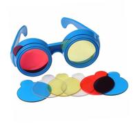 BESPORTBLE Lunettes Éducatives pour Garçon Fille École Maternelle Kit Expérimentation Mélanges de Couleurs avec Lentilles Primaires Rouges Jaunes et et Lentilles à Effet Couleur Aléatoire