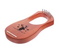 BESPORTBLE Lyre Harpe Instrument à Cordes pour Débutants Cordes avec Tige Portable et Instrument Musical Éducatif pour Garçon Fille et Amateurs