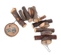 BESPORTBLE Mâcher Suspendu pour Lapin Hamster et Cochon D’Inde - Forme Lapin en Bois Naturel à Ronger - Accessoire pour Cage Petits Animaux - Stimule Santé Dentaire et Comportement de