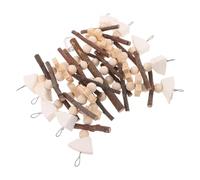 BESPORTBLE Mâcher Suspendu pour Perroquets en Bois Naturel Non Traité, Grand Format Blocs D'applewood et Os de Seiche, Accessoire Cage Oiseaux pour Stimulation et Entretien du Bec, à Mâcher