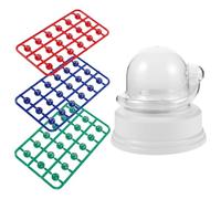 BESPORTBLE Machine à Bingo Électrique Portable Blanche avec 1 Boule Chanceuse Multicolore Mini Cage à Loto Vibrante pour Fêtes Anniversaires et Jeux de Table - Jeu de Bingo de Voyage