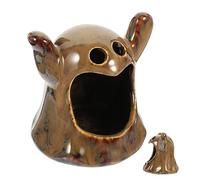 BESPORTBLE Maison De Hamster Décorative pour Halloween - Cachette Légère Et Portable en Céramique en Forme De Fantôme