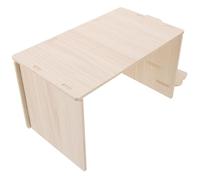 BESPORTBLE Maison en Bois Massif pour Hamster et Cobaye avec Échelle, Cachette Naturelle en Bois Robuste, Nid Confortable pour Petits Animaux de Compagnie, Accessoire Habitat pour Cage