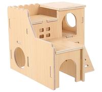 BESPORTBLE Maison Hamster Bois Multi Couches avec Toboggan Nid pour Hamster et Petit Rongeur Habitat Confortable et Sûr Bois Premium