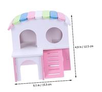 BESPORTBLE Maison pour Hamster Bois Cage à Double Couche avec Escalier Coloré pour Hamsters Chinchillas Écureuils Et Cochons