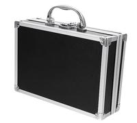 BESPORTBLE Mallette Multifonctionnelle en Alliage D'aluminium 23x16x7 Cm Poignée Renforcée, Boîte à Outils Portable Noire, Coffret Verrouillable pour Rangement Sécurisé D'instruments Et Accessoires