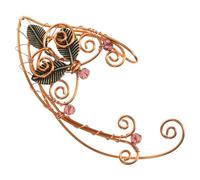BESPORTBLE Manchette D'oreille Sans Perçage à Clip En Alliage Métal, Boucle D'oreille Elfique Droite, Bijou Femme Pour Fête Et Cérémonie, Design Courbé, Léger, Taille s