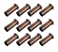 BESPORTBLE Manchon de Douille pour Pied de Lampe de Lustre en Fer 30X80 MM Finition Rouge Cuivre Ancien Lot de 12 Pièces Accessoires d'Éclairage pour Remplacement de Cache-Pied Adapté