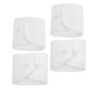 BESPORTBLE Manchons de Poignet Factices Blancs pour Femme avec Boutons, Tissu Léger, 2 Paires, Accessoires Pratiques et Élégants pour Chemisiers et Occasions Variées