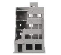 BESPORTBLE Maquette de Bâtiment Miniature en Ruine Endommagé en Plastique | Design Réaliste de Murs Brisés, Textures Effondrées, pour Modélistes Ferroviaires et Passionnés