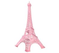 BESPORTBLE Maquette Ornement Romantique Tour Eiffel Rose en Alliage 25cm, Décoration de Bureau Créative et Vintage pour Maison et Bureau