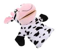 BESPORTBLE Marionnette à Main Vache Peluche Bouche Mobile Garçon et Filles Marionnette Interactive Conte Familial Jeu Éducatif Présent Anniversaire