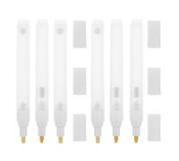 BESPORTBLE Marqueur Vide Rechargeable 4,5mm 6 Pièces à Tête Ronde | Tubes Transparents, Usage Professionnel et Loisirs Créatifs, pour Encre Huileuse ou Pigment Acrylique