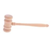 BESPORTBLE Marteau de Juge en Bois Massif Beige Force D'impact Élevée et Performance Stable pour Tribunaux et Procès Administratifs