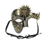 BESPORTBLE Masque Carnaval Demi-Visage Vintage Doré Accessoire pour Bal Masqué Adultes Masque Vénitien Réglable pour Mardi Gras Fête Costumée et Danse Décoratif Unique