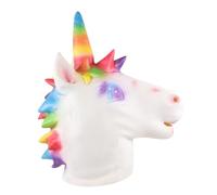 BESPORTBLE Masque Complet Latex de Licorne pour Adulte Masque Animaux Drôle pour Halloween pour Cosplay et Fêtes à Thème
