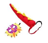 BESPORTBLE Masque et Queue Triceratops pour Jeux de Rôle Créatifs Fêtes Danniversaire et Cosplay Accessoires Réalistes et Colorés