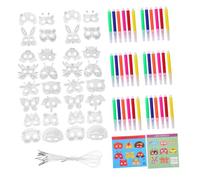 BESPORTBLE Masques Animaux à Colorier pour Garçon Fille Kit Créatif Papier Recyclable avec Masques et Activité Manuelle Éducative pour et École