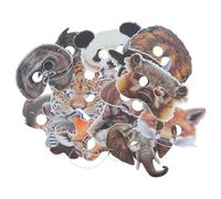 BESPORTBLE Masques D’Animaux en Papier pour Garçon et Filles Lot de 16 Pièces Thème Jungle et Zoo Masques Décoratifs Fabriquer Soi-Même pour Fête D’Anniversaire Activités Créatives et