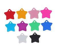 BESPORTBLE Médaille d'Identité pour Animaux de Compagnie Lot de 10 Pcs Design Étoile Accessoires Personnalisés Perte Prévention Solide et