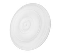 BESPORTBLE Médaillon rond de plafond en PU blanc, décoration de médaillon de plafond moderne, solide et élégant, pour plafond de lumières entrée et plafonniers lustre