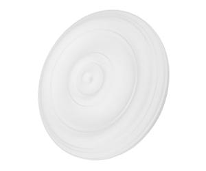 BESPORTBLE Médaillon rond de plafond en PU blanc, décoration de médaillon de plafond moderne, solide et élégant, pour plafond de lumières entrée et plafonniers lustre