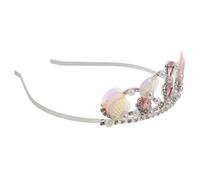 BESPORTBLE Mermaid Princess Tiara Headband Couronne Pailletée Écailles de Poisson Argentées Bandeau et Confortable pour Fête Danniversaire et Déguisement