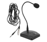 BESPORTBLE Microphone de Conférence Filaire Gooseneck pour Bureau Micro de Table Flexible à Haute Sensibilité Support Antidérapant pour Réunions et Enregistrements PC