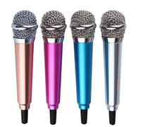 BESPORTBLE Microphone Portable Mini K Song Filaire 4 Pièces Rose Doré Argenté Bleu Ciel pour Téléphone Portable Enregistrement Chant Karaoké Usage PC et Smartphone