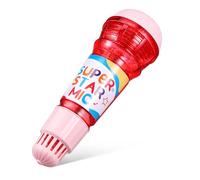 BESPORTBLE Microphone pour Garçon Fille Plastique et Compact avec Effet pour Fêtes Thérapie Parole et de Noël avec Autocollants