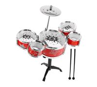 BESPORTBLE Mini Batterie Garçon Fille Plastique Sûr Kit de Batterie Jazz Réaliste avec Effets Sonores Multiples Rythmique pour Garçon Fille et Tout Petits pour Initiation Musicale